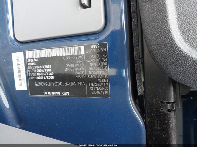 Продаж на аукціоні авто 2017 Freightliner Sprinter 3500 Standard Roof V6, vin: WDYPF3CC4HP543475, номер лоту: 45225606