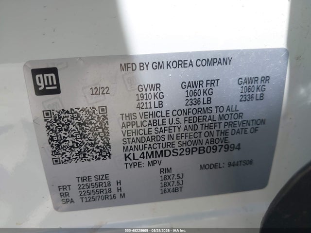 Продаж на аукціоні авто 2023 Buick Encore Gx Select Fwd, vin: KL4MMDS29PB097994, номер лоту: 45225609
