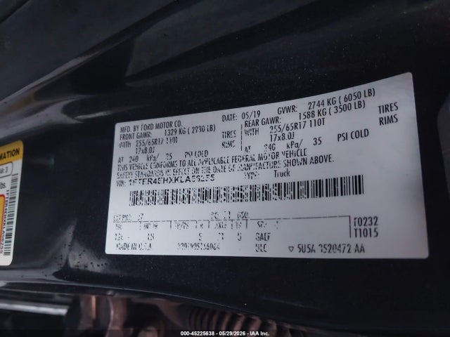 Ford RANGER XL 2019 1FTER4EHXKLA56255 Image 9