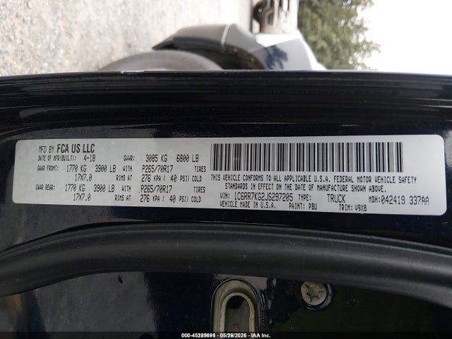 Aukcja sprzedaży 2018 Ram 1500 Tradesman  4x4 5'7 Box, vin: 1C6RR7KG2JS297205, numer aukcji: 45225691