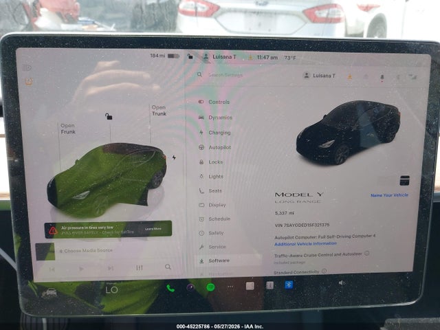 Продажа на аукционе авто 2025 Tesla Model Y Long Range Dual Motor Rear-wheel Drive, vin: 7SAYGDED1SF321375, номер лота: 45225786