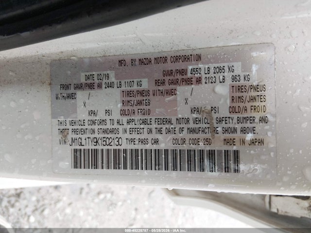 JM1GL1TY9K1502130 Mazda Mazda6 Grand Touring