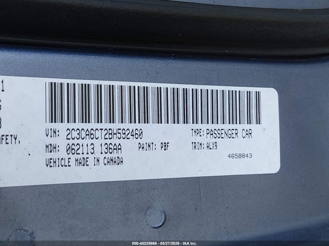 Продаж на аукціоні авто 2011 Chrysler 300c, vin: 2C3CA6CT2BH592460, номер лоту: 45225866