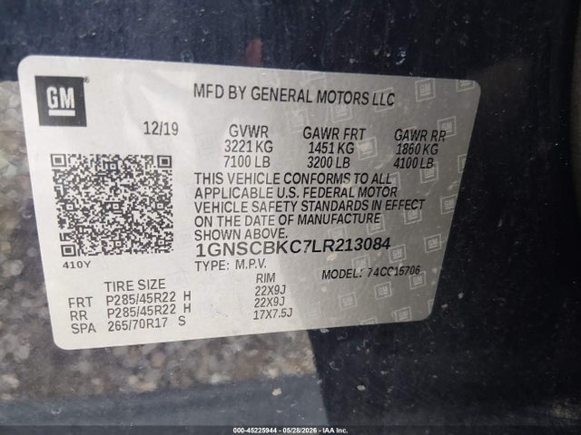 Chevrolet Tahoe 2wd Lt 2020 1GNSCBKC7LR213084 Image 9