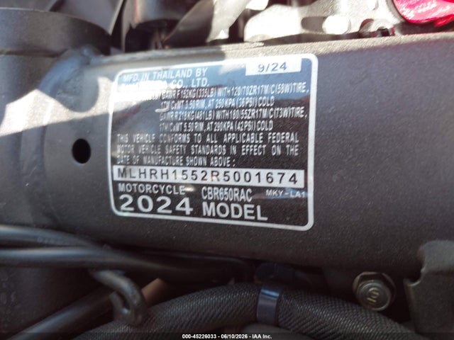 Honda CBR650 R 2024 MLHRH1552R5001674 Image 10