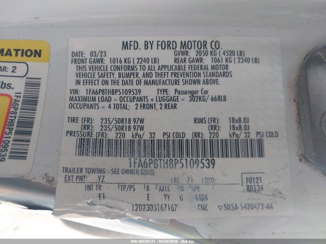 Ford Mustang Ecoboost Premium Fastback 2023 1FA6P8TH8P5109539 Image 9