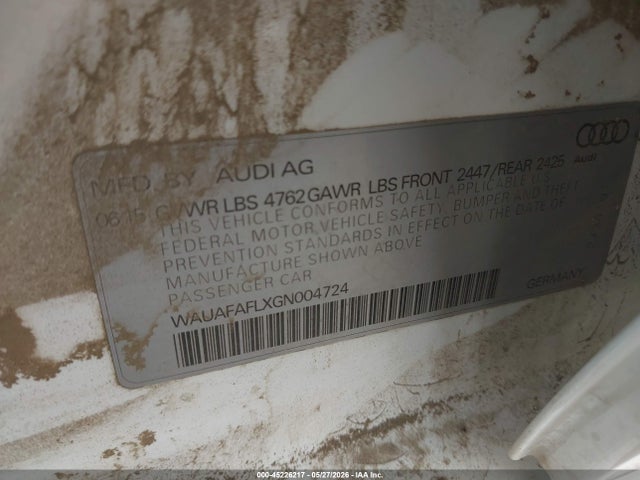 WAUAFAFLXGN004724 Audi A4 2.0t Premium