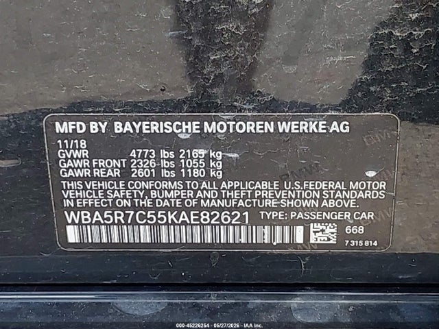 Продажа на аукционе авто 2019 Bmw 330i Xdrive, vin: WBA5R7C55KAE82621, номер лота: 45226254