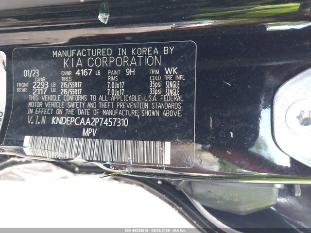 Продаж на аукціоні авто 2023 Kia Seltos Lx, vin: KNDEPCAA2P7457310, номер лоту: 45226315