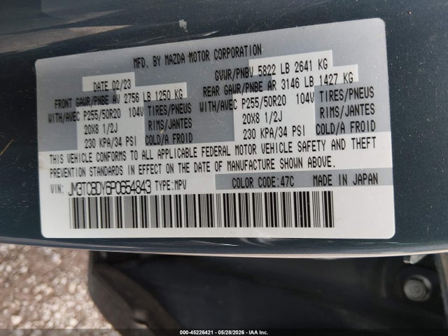 Mazda Cx-9 Carbon Edition 2023 JM3TCBDY6P0654843 Image 9