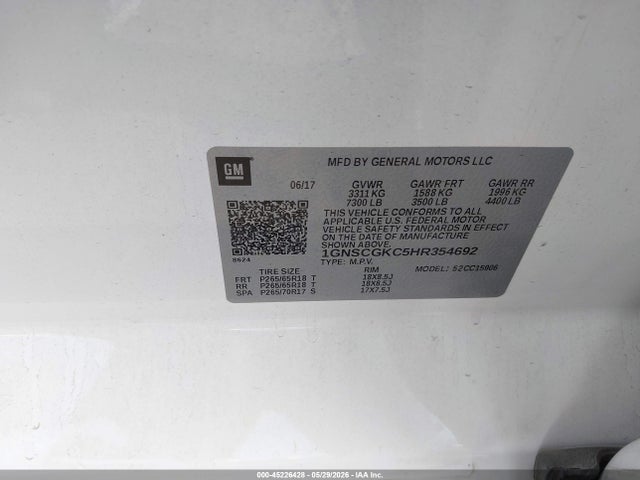 Chevrolet Suburban Ls 2017 1GNSCGKC5HR354692 Image 9