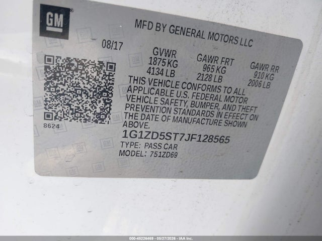 Chevrolet MALIBU LT 2018 1G1ZD5ST7JF128565 Image 9