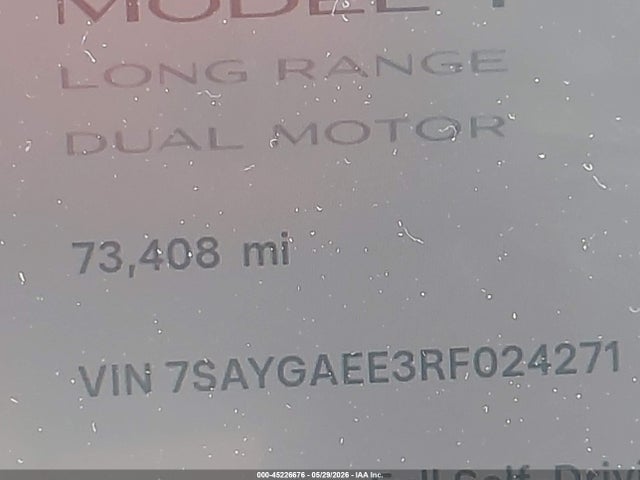 Aukcja sprzedaży 2024 Tesla Model Y Long Range Dual Motor All-wheel Drive, vin: 7SAYGAEE3RF024271, numer aukcji: 45226676