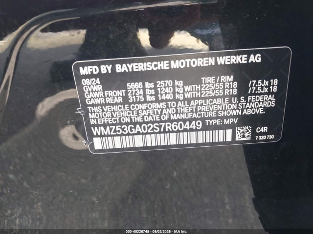 Продаж на аукціоні авто 2025 Mini Se Countryman Se All4, vin: WMZ53GA02S7R60449, номер лоту: 45226745