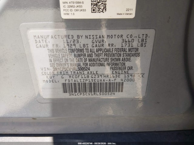 Nissan Kicks Sv Xtronic Cvt 2024 3N1CP5CV1RL500524 Image 9