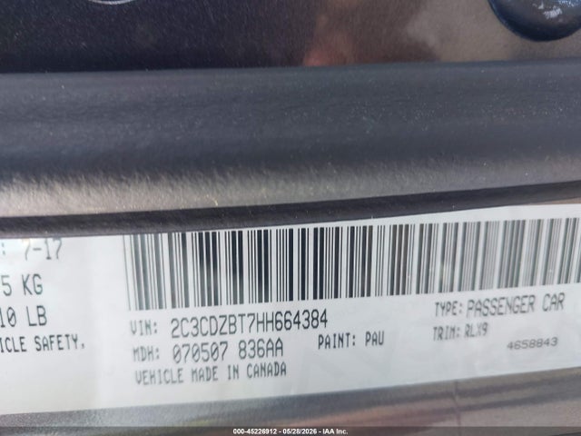 Aukcja sprzedaży 2017 Dodge Challenger R/t Plus, vin: 2C3CDZBT7HH664384, numer aukcji: 45226912