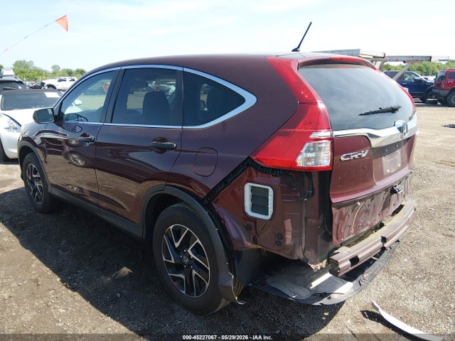Aukcja sprzedaży 2016 Honda Cr-v Se, vin: 5J6RM4H43GL091231, numer aukcji: 45227067