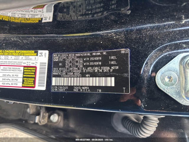 Aukcja sprzedaży 2024 Toyota Grand Highlander Xle, vin: 5TDAAAB55RS007973, numer aukcji: 45227069