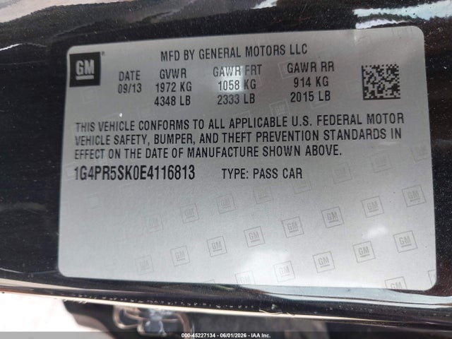 Aukcja sprzedaży 2014 Buick Verano Convenience Group, vin: 1G4PR5SK0E4116813, numer aukcji: 45227134