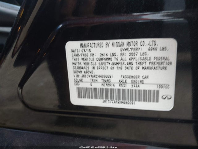 Aukcja sprzedaży 2017 Infiniti Q50 2.0t Premium, vin: JN1CV7AR2HM680091, numer aukcji: 45227330