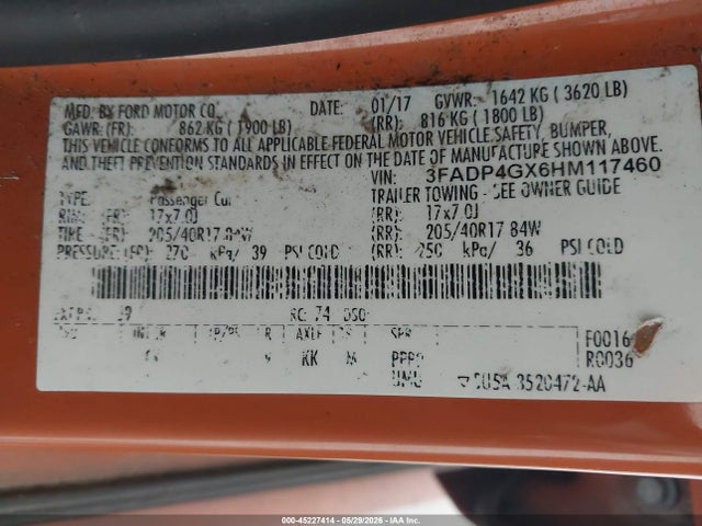 Ford FIESTA ST 2017 3FADP4GX6HM117460 Image 9