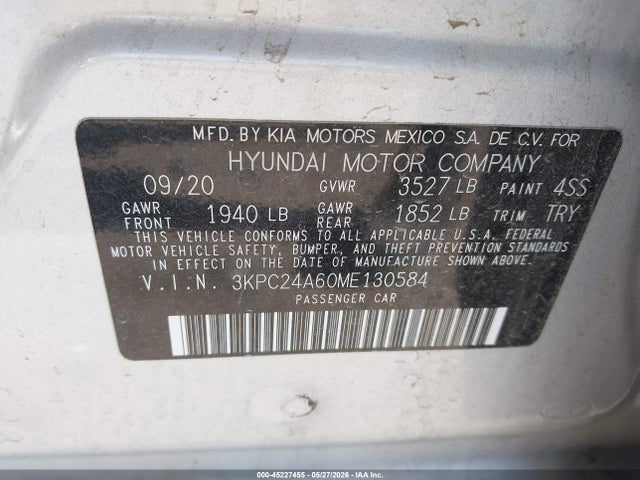 Hyundai ACCENT SE 2021 3KPC24A60ME130584 Image 9
