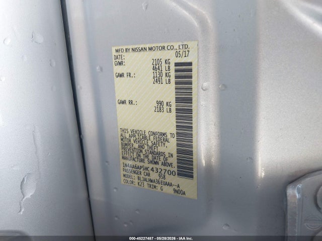 1N4AA6AP5HC432700 Nissan Maxima 3.5 Platinum