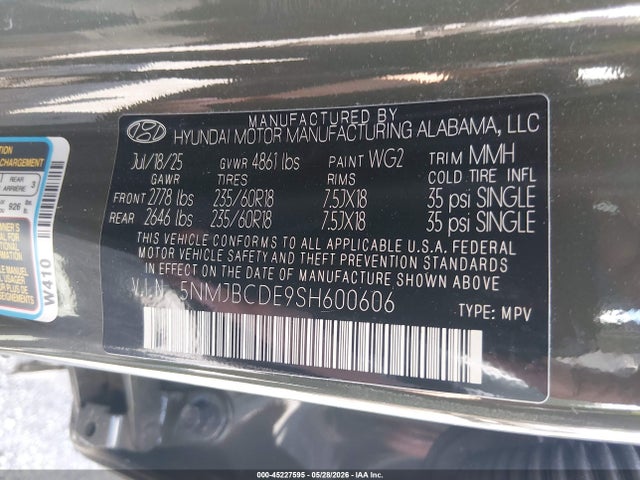 Hyundai TUCSON SEL 2025 5NMJBCDE9SH600606 Image 9