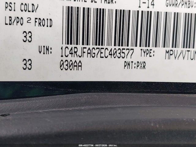 Продажа на аукционе авто 2014 Jeep Grand Cherokee Laredo, vin: 1C4RJFAG7EC403577, номер лота: 45227756