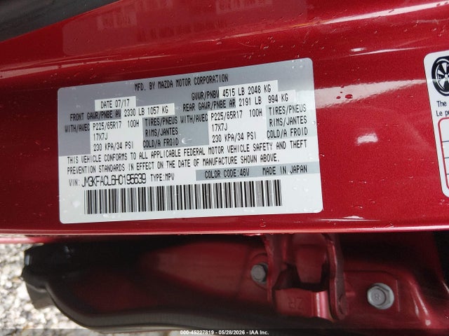 Mazda Cx-5 Touring 2017 JM3KFACL6H0195639 Image 9
