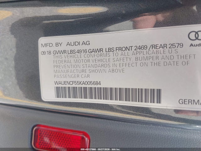 WAUENCF55KA005684 Audi A5 45 Premium