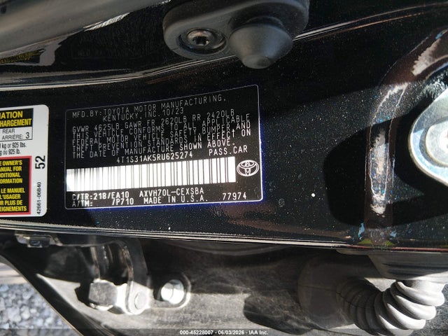 4T1S31AK5RU625274 Toyota Camry Hybrid Se