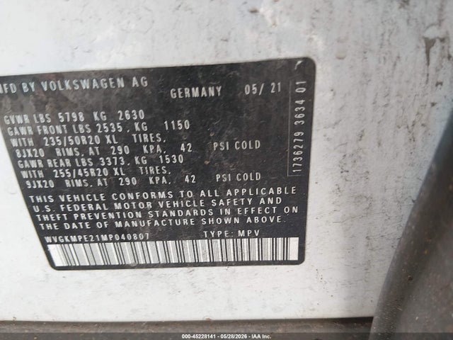 WVGKMPE21MP040807 Volkswagen ID.4 PRO S