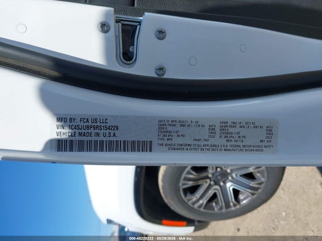 Продаж на аукціоні авто 2024 Jeep Wagoneer Series Ii 4x2, vin: 1C4SJUBP9RS154229, номер лоту: 45228232