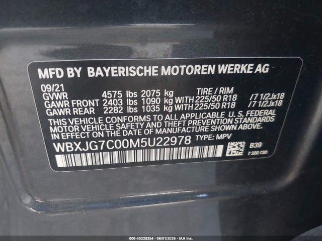 BMW X1 Sdrive28i 2021 WBXJG7C00M5U22978 Image 9