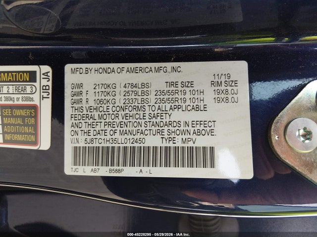 Acura Rdx Standard 2020 5J8TC1H35LL012450 Image 9