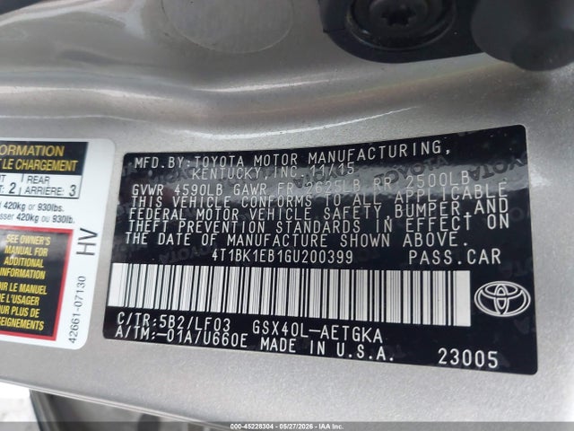 Aukcja sprzedaży 2016 Toyota Avalon, vin: 4T1BK1EB1GU200399, numer aukcji: 45228304