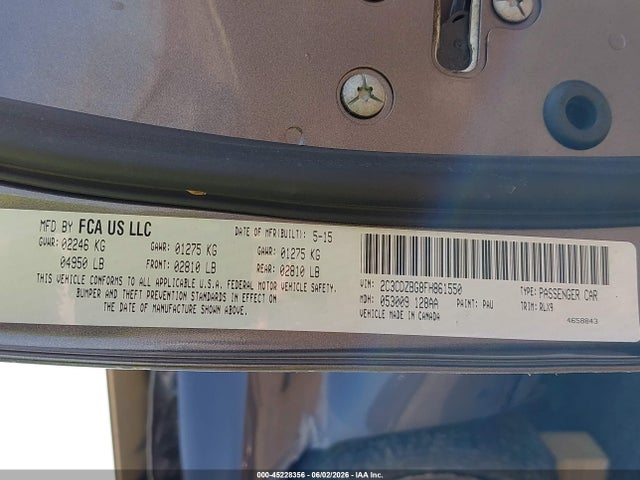 45228356 :رقم المزاد ، 2C3CDZBG8FH861550 vin ، 2015 Dodge Challenger Sxt Plus مزاد بيع