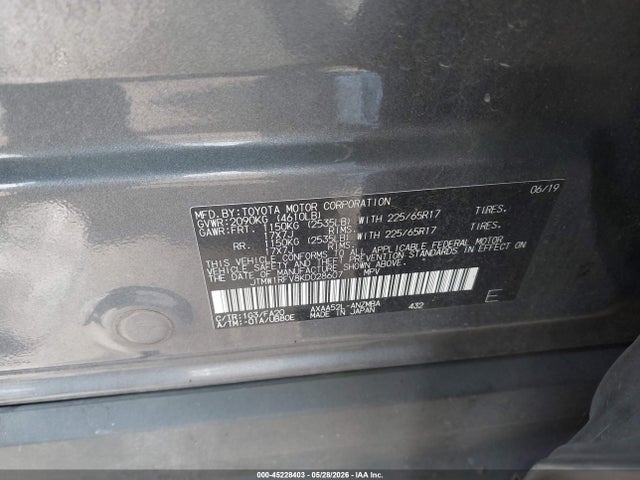 JTMW1RFV8KD028607 Toyota Rav4 Xle