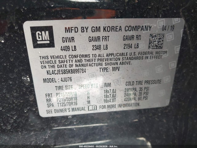 Buick Encore Awd Preferred 2019 KL4CJESB5KB899784 Image 9