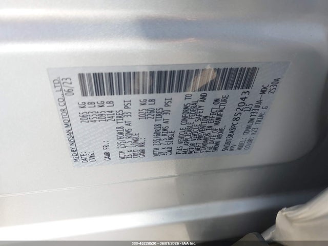 5N1BT3BA8PC852043 Nissan Rogue Sv Fwd