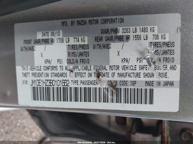 Aukcja sprzedaży 2011 Mazda Mazda2 Touring, vin: JM1DE1HZ3B0101662, numer aukcji: 45228556