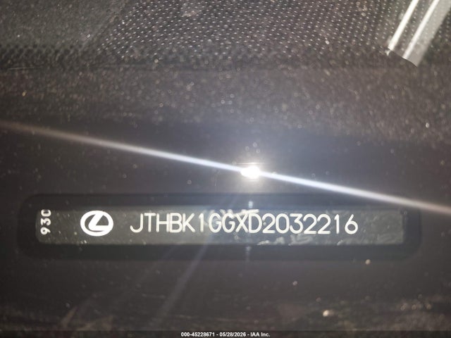 2013 Lexus Es 350 მანქანა იყიდება აუქციონზე, vin: JTHBK1GGXD2032216, აუქციონის ნომერი: 45228671
