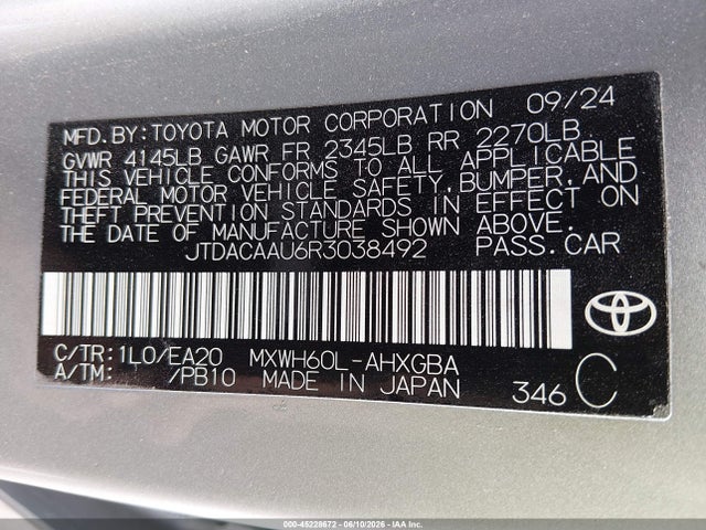 Toyota PRIUS XLE 2024 JTDACAAU6R3038492 Image 9