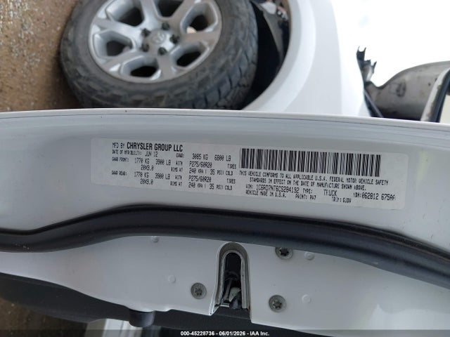 Продажа на аукционе авто 2012 Ram 1500 Laramie, vin: 1C6RD7NT6CS284192, номер лота: 45228736