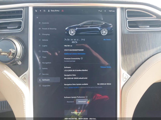Aukcja sprzedaży 2013 Tesla Model S, vin: 5YJSA1DN3DFP20935, numer aukcji: 45228789