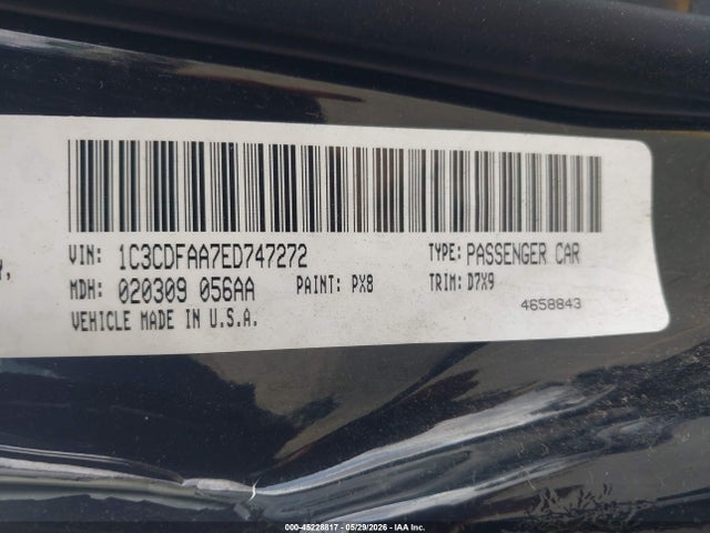 Dodge DART SE 2014 1C3CDFAA7ED747272 Image 9