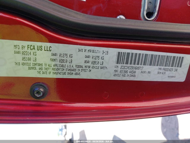 Aukcja sprzedaży 2019 Chrysler 300 Limited, vin: 2C3CCAEG5KH609717, numer aukcji: 45228825