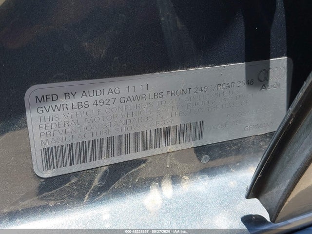 45228957 :رقم المزاد ، WAUFFAFL3CN013961 vin ، 2012 Audi A4 2.0t Premium مزاد بيع