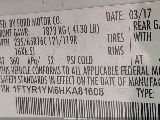 2018 Ford Transit-350 მანქანა იყიდება აუქციონზე, vin: 1FTBW2CM7JKA88276, აუქციონის ნომერი: 45228954